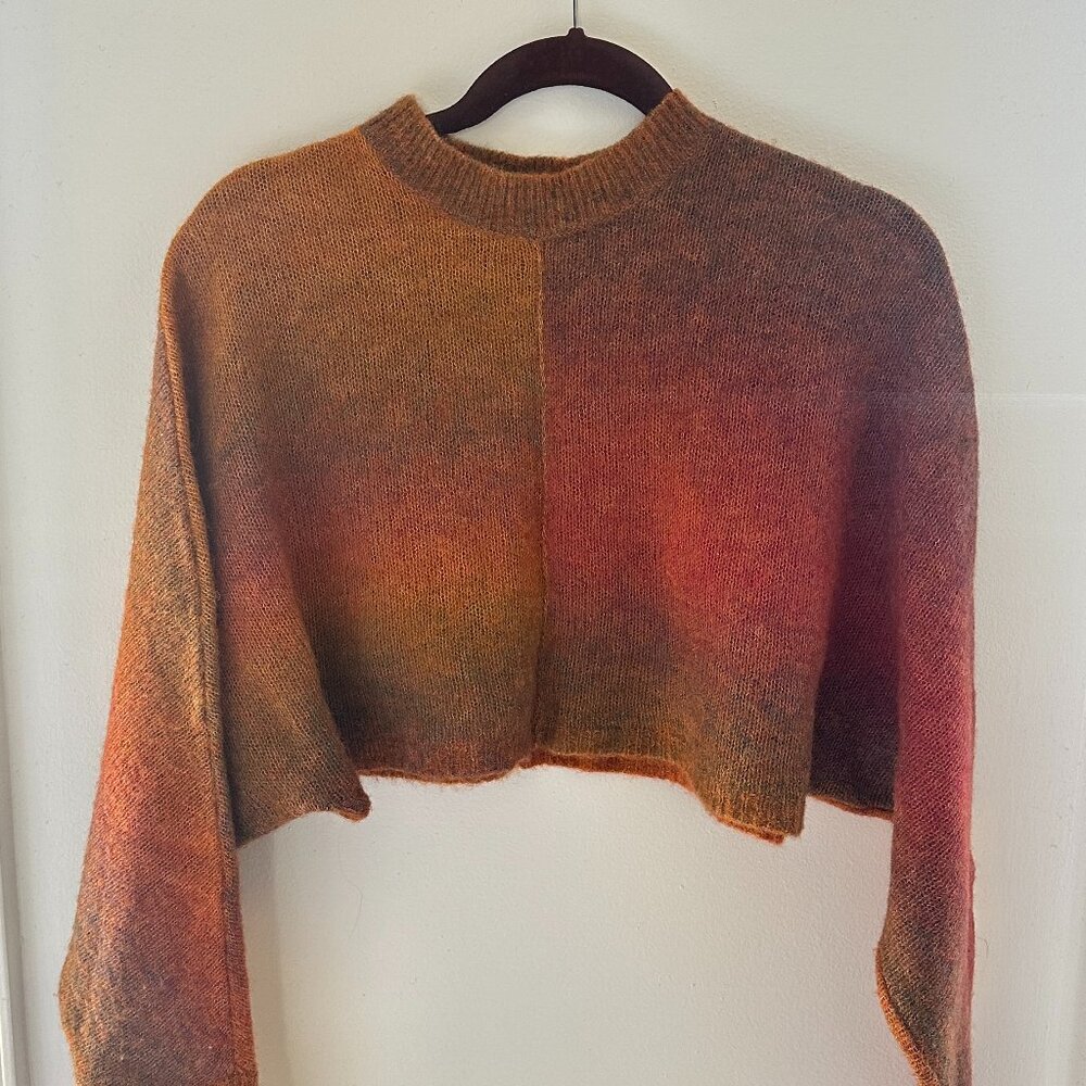 Wilfred Free Cropped Multicolor Alpaca Wool Sweater – XS